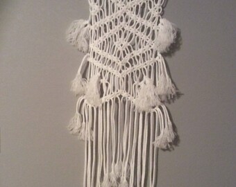 Driftwood handmade macreme wall hanging