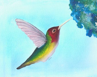 original hummingbird painting