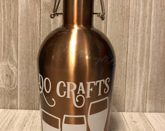 I Do Crafts | 64 ounce flip top growler | Craft Beer Growler | Beer Growler | Beer Glasses