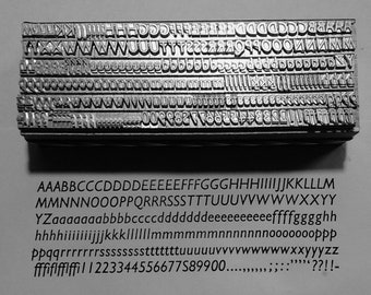 14 point Gill Sans Italic 3A Upper & Lower case, Letterpress Metal Printing Type
