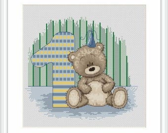Cross Stitch Kit Baby First Birthday Cross Stitch Set Luca-S Wall Decor Home decor Hand Embroidery Handmade Punto de cruz Point de croix
