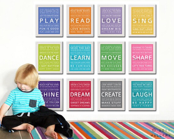 Word Art Wall For Kids Playroom Prints Children Word Art Wall For Kids Playroom Prints Children