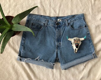 Vintage Rough Cut Off Shorts // 90s Denim Shorts // Vintage Cut Off Shorts