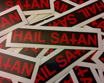 Hail Satan Removable Bumper Sticker