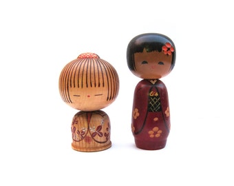 Vintage Japanese Kokeshi Dolls