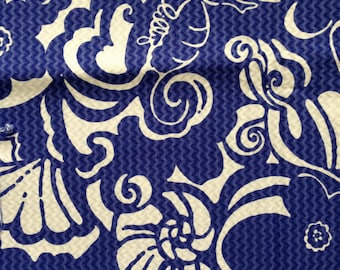 spectrum blue tide pools jacquard cotton fabric square 18"x18" ~ lilly summer 2014 ~ lilly pulitzer
