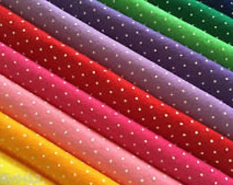 Polka dot spot spotty wool mix felt square - choice of colours