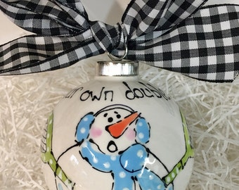 Tennis snowman Ornament