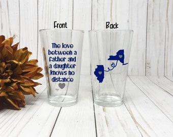 Father Daughter Mug, Fathers Day Gift, Dad Gift, Father Gift, Best Friend Beer Mug, Distance Beer Mug, Dad Beer Mug, Father Beer Mug