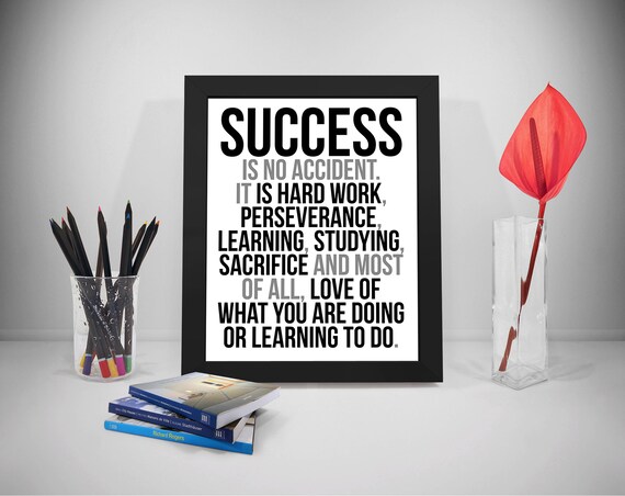 success quotes printable success is no accident hard work work to do lists printable