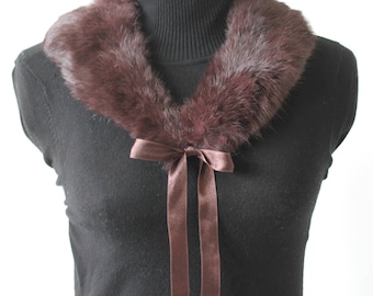 Fur Collar/Brown Fur Collar /Brown Fur Collar coat/Coat Collar/Decorative fur collar/shawl collar/Fur shawl collar/Decorative shawl collar