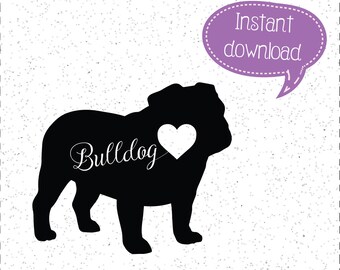 Bulldog SVG, Bulldog SVGs, Bulldogs SVG, Bulldogs SVGs, Dog SVGs, Dogs SVGs, SVGs, Cricut Cut File, Silhouette File