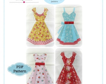 Vintage Dresses, Paper Piecing Pattern