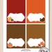 THANKSGIVING TENT CARDS and labels Instant Editable Printable