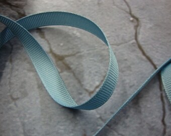 5 yards 3/8" width ( 9 mm ) French blue gross grain ribbon trim
