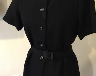 Vintage 1970's Black Joan Holloway Dress
