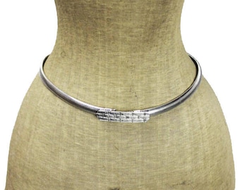Ceinture chaîne Omega en argent, ceinture chaine en argent, fine ceinture argent, ceinture argent Vintage