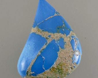 Ceruleite Cabochon, Blue Ceruleite Cab, Designer Ceruleite Cabochon, Ceruleite Pendant Cab, Gift Cab, C3075, Handcrafted by 49erMinerals