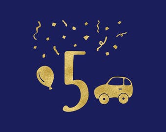 I'm Turning 5 SVG, Hi Five Svg, Birthday Boy Clipart, Five And Fearless, This Guy Is 5, Cut Files For Cricut And Silhouette, NW2244