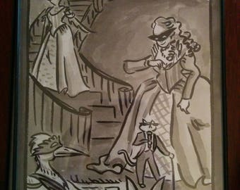 Original art, Inktober drawing, Mask
