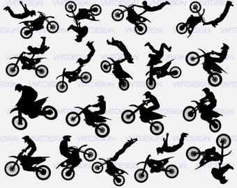 Dirt bike svg - Dirt bike vector - Dirt bike silhouette - Dirt bike digital clipart for Design or more, files download svg, eps, jpg, png