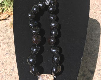 Jasper w/Hawiian KuKui Nut & Quartz