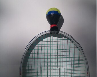 Tennis racket ball retriever