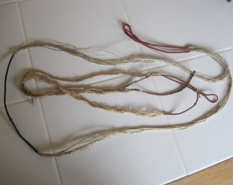 Two Antique Bow Strings 60" And 56"