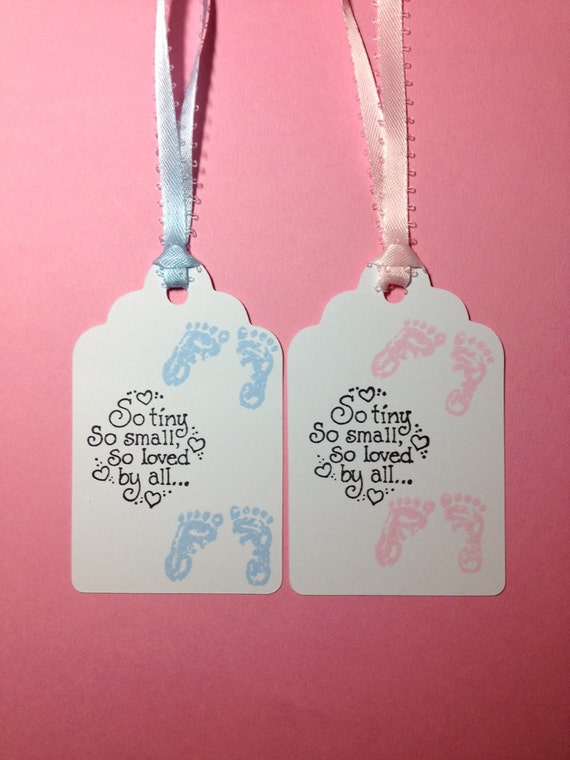 Twin baby shower tags Twin favor tags Twin girls baby