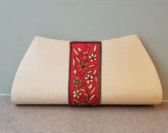 Embroidered clutch, embroidered evening bag, floral clutch, floral evening bag, gifts for her, zardozi clutch, zardozi evening bag