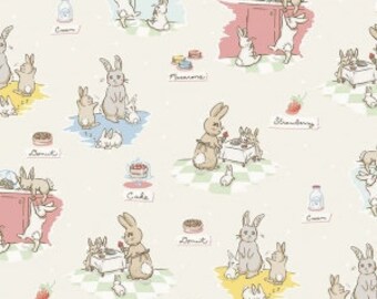 Bunnies And Cream - From Penny Rose Fabrics - By Lauren Nash - For Riley Blake - Cream - One Yard - 10.95 Dollars