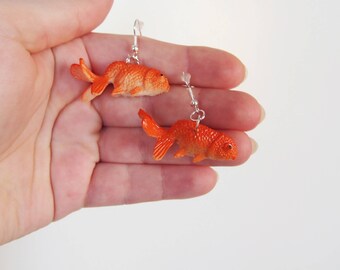 Orange Goldfish - Animal Earrings