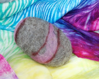 Felted Soap Mauve On Gray
