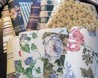 Vintage wallpaper scrap packs