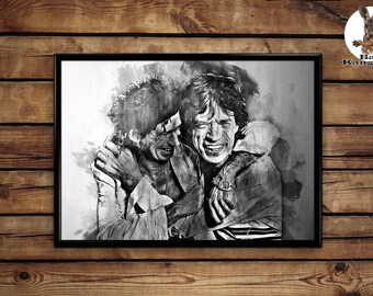 Mick Jagger Keith Richards Print wall art hme decor poster