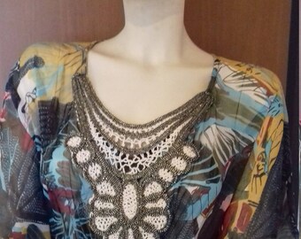 beach dress, Caftans, caftan, caftans, small size dresses, beach wear, swimwear, short caftans, poncho, beach cover up