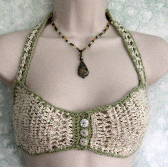 Crochet Bra Pattern Women's Summer Bra Button Front Teen