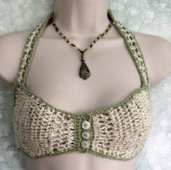 Crochet Bra Pattern Women's Summer Bra Button Front Teen