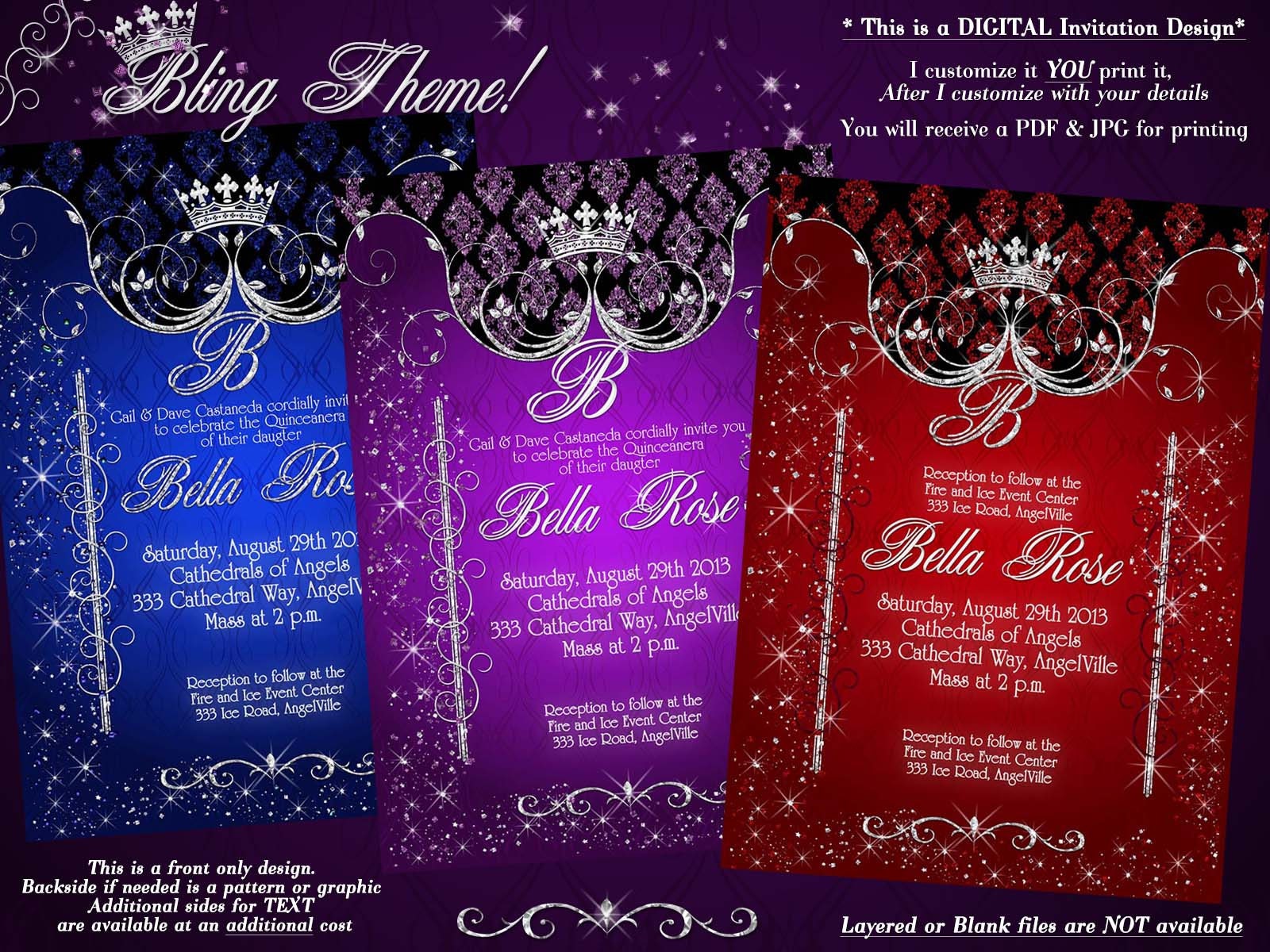 Bling Quinceanera Invitations 4