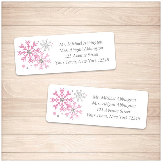 snowflake address label