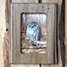 birthday gift / wood photo frame / barred owl / cabin decor / 4 x 6 rustic picture frame / live edge / handmade country wall hanging.