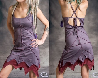LEAF DRESS Pixie Hippy Layered Psytrance Festival Glastonbury One Size: Regular