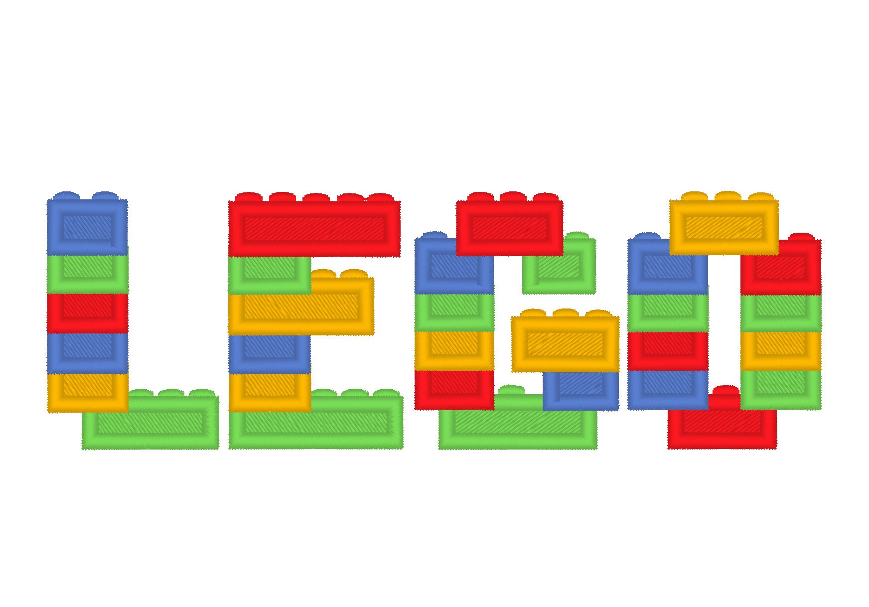 Lego blocks, lego bricks, lego brick block Font, machine embroidery assorted sizes, boys