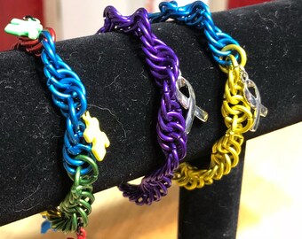 Chainmail awareness bracelets