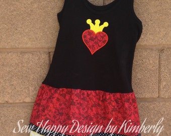 Queen of Hearts Inspired Tank Top Dress various sizes available