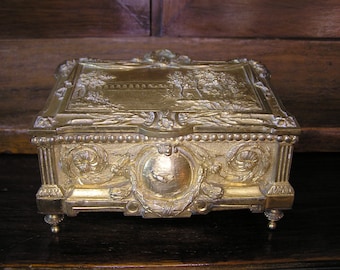 Antique French Gilded Bronze Trinket Box