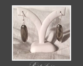 Pyrite drop earrings