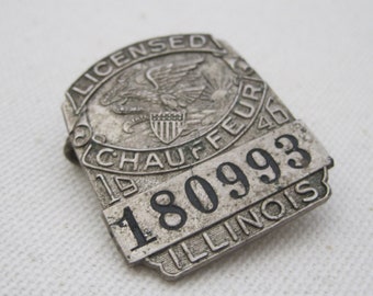 Illinois Chauffeur License Pin