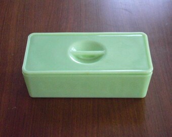 Vintage Jadeite Jadite Left Over Refrigerator Container or Box by Jeannette Glass Co.