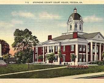 Toccoa, Georgia, Stephens County, Court House - Vintage Postcard - Postcard - Unused (NN)